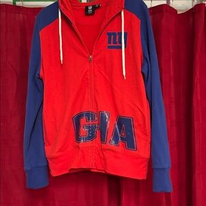 NFL Red and Blue Women's Zip-Up Jacket
